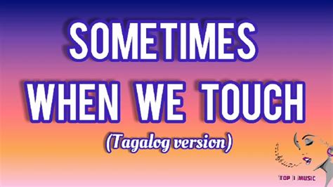 Touches in Tagalog.